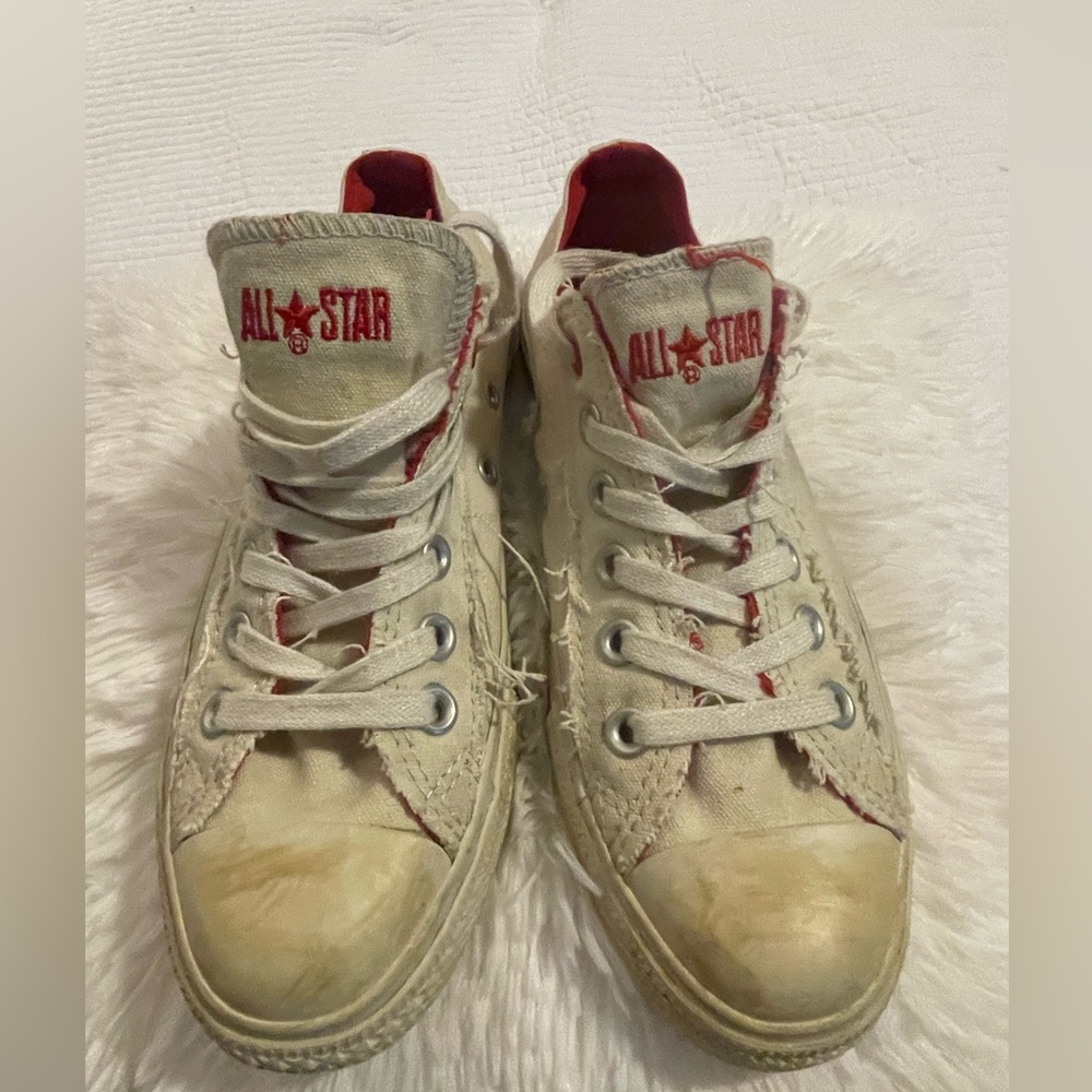 Converse Project (RED) distressed style sneakers size 4 unisex fits women’s 6.5